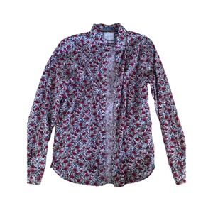 Mens floral print button up longsleeve shirt men sz small Cactus Man Ricky Singh